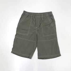 Lands' End Cargo Shorts Drawstring Elastic Faux Button Accent Stitching Sz 14-16